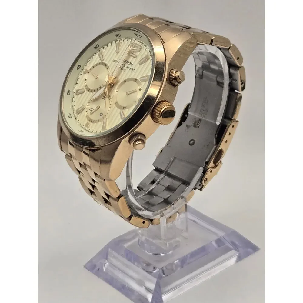 Armitron Men's Chronograph Dress Watch Stainless Steel Gold Tone